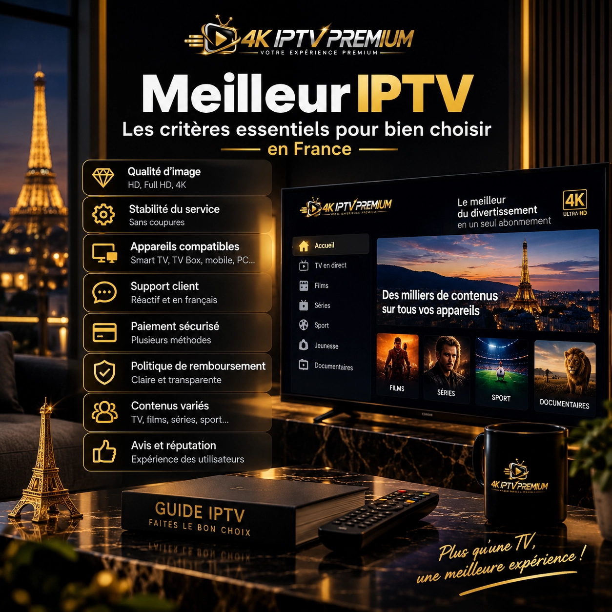 Critères essentiels pour choisir le meilleur IPTV en France